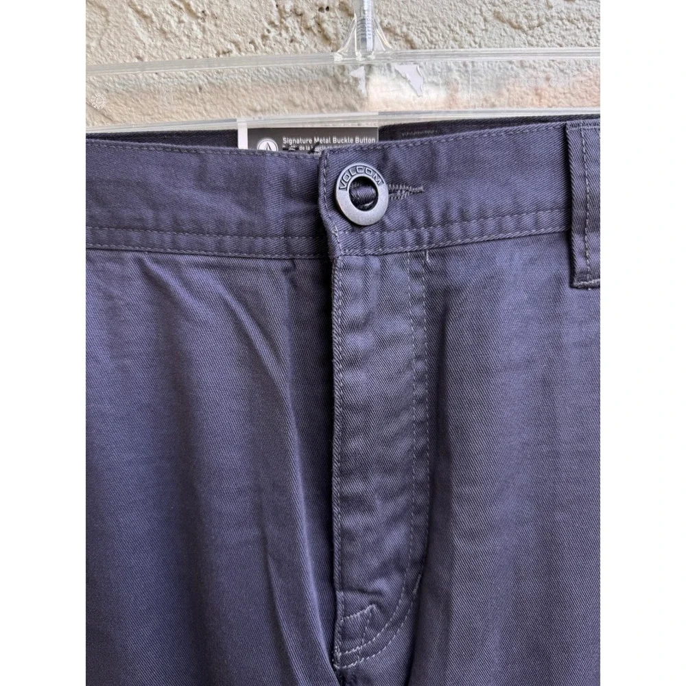 Volcom NEW Mens Navy Blue Frickin Modern Stretch Pants SZ 36 Chino Tailored